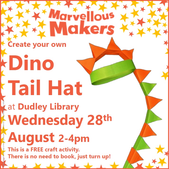 Dudley Library - Dino Tail Hat Craft